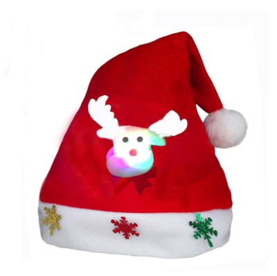 China Creative Christmas Deoration X01 Christmas Hats For Adults Ornaments Cloth Bright Brushed Children's Hat Gift Hat Wholesale for sale