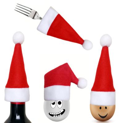 China Christmas Deoration Christmas Explosions Table Decorations Christmas Hats Christmas Cutlery Small Sets Wine Bottle Sets for sale