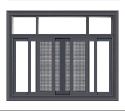 China Custom Magnetic Screen Aluminum Sliding Window Insulated Balcony Double Glass 3 Tracks Aluminum Sliding Door Windows And Window for sale