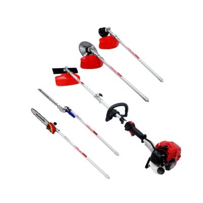 China 2-Stroke 5 In 1 Weeder Hedge Trimmer And Pole Saw 2 Stroke 25.4CC Multifunction Gas Grass Trimmer for sale