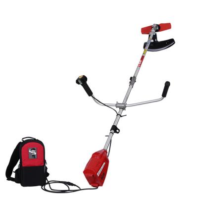 China 48V Backpack Lithium Battery Cordless Electric Brush Cutter Machine Grass Trimmer for sale