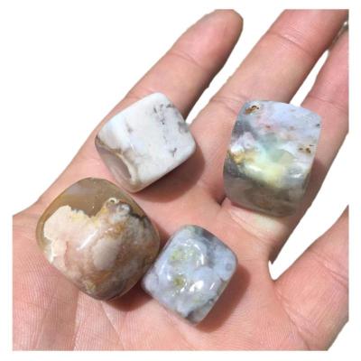 China China flower agate 2 or 3 cm Crystal Tumbled Stone Polished Natural cube Cherry Blossom Agate Tumbled Wholesale for sale