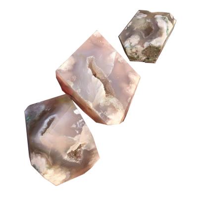 China China flower agate 5-7 cm Crystal Tumbled Stone Polished Natural cube Cherry Blossom Agate Tumbled Wholesale for sale