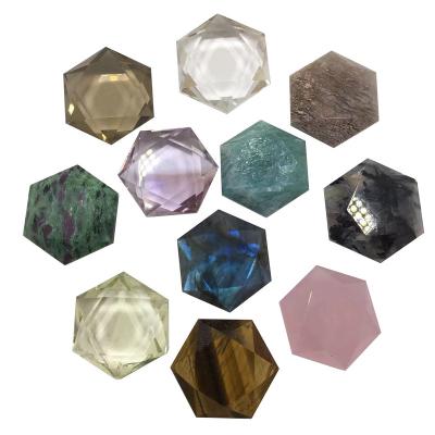 China China Wholesale Hand Carved Crystal Gemstone Six-pointed Hexagonal Star Crystal Pendant For Healing for sale