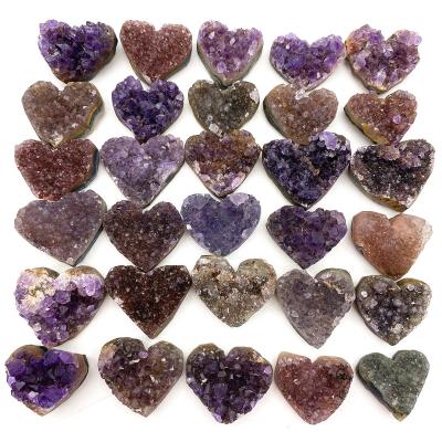 China China Wholesale Color Quartz Crystal Cluster Home Decoration Heart Shaped Natural Crystal Crafts for sale