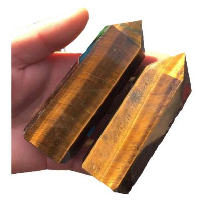 China 100% Real China Crystal Pillar Energy Tiger-Eye Stone Wholesale Natural Krocodylite Tower for sale