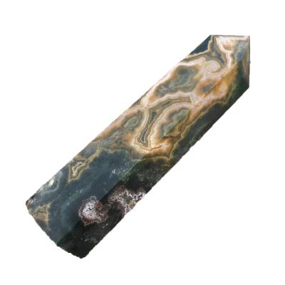 China Wholesale Bulk Natural Spiritual Ocean Jasper Quartz Point Wand Stone from China for Healing Crystals Crafts for sale