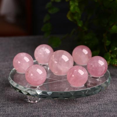 China China Wholesale Natural Clear Pink Quartz Crystal Balls Small Seven Star Tier For Decoration for sale