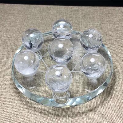 China China Wholesale Natural Clear White Small Quartz Crystal Balls Seven Star Row For Decoration for sale