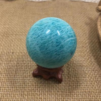 China China Natural Mineral Sphere Chakra Crystal Healing Stone Reiki Quartz Balance Amazonite Blue Ball for sale