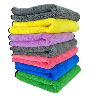 China Viable Wholesale Quick Dry Kitchen Fleece Cloth Wash Station Cleaning Microfiber Coral Towel for sale