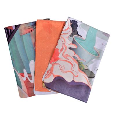 China Fashion Viable Wholesale Custom Printed Soft Logo Yoga Mat Spa Towel Skin Care Travel Camping Towel Absorbent Large for sale