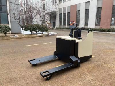 China Zitplaats halfgesloten transportvoertuig laadvermogen elektrische pallet jack magazijnbak transportvoertuig Te koop