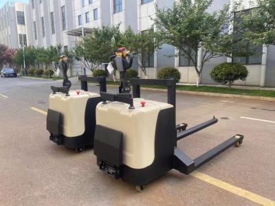 China 1000 KGS Electric Pallet Stacker Truck With Inner Holes Of String Pole Carts Forklifts For Circular Goods for sale