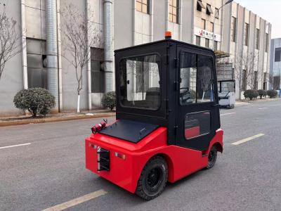 China 15000 kg Electric Towing  Tractor Hydraulic Steering Fully Enclosed Cab With Walking Alarm Light for sale