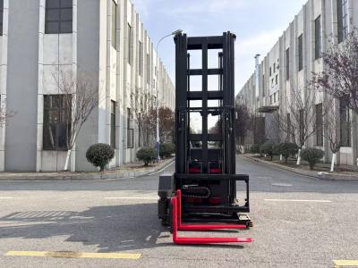 China Space-saving Three-way Electric Pallet Stacker  Capacity 1500 KG Lifting Height  7000 MM for sale