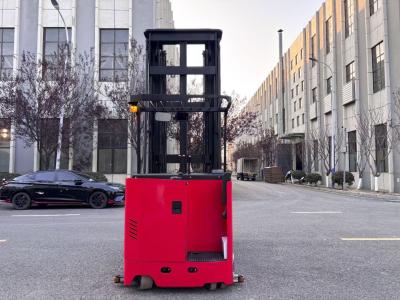 China Space-saving Three-way Electric Pallet Stacker  Capacity 1500 KG Lifting Height  7000 MM for sale