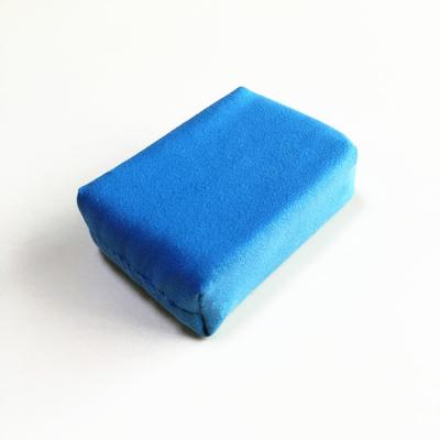 China Soft Car Detailing Polish Waxing Ceramic Coating Microfiber Suede Sponge Applicator Pad for sale