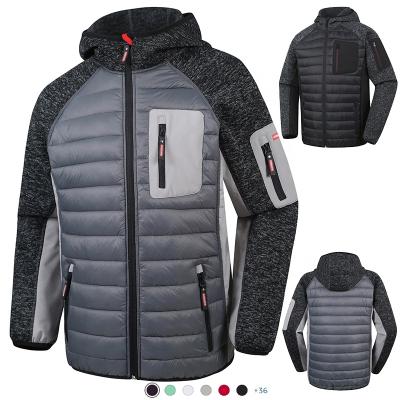 China Custom Made Men's Cotton Sports Outdoor Warm Lightweight Exercise Waterproof Winter Quilted Padded Fleece Jacket for sale