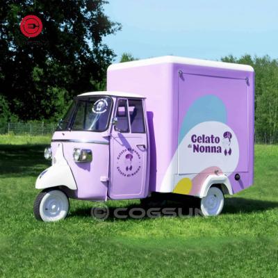 China Commercial Supply Juice Cart Electric Food Tricycle Pizza Beer Truck Europe Vending Gelato Food Carts Monkey Piaggio for sale