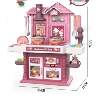 China Cartoon Toy House Game Simulation Scene Educational Games Pretend Play Kitchen Toys Cooking Toys For Girls Children for sale