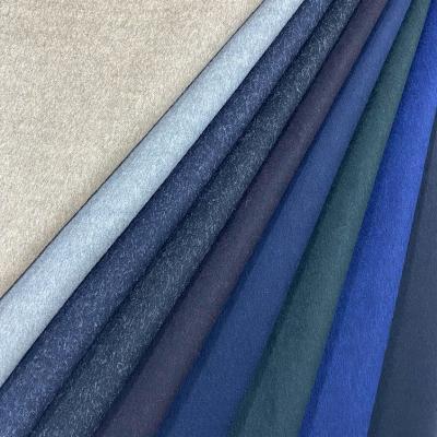 China Hot Selling Anti-static 80 Woven Polyester 20 Viscose Wool Flannel Fabric Single Cashmere Like Fabric for sale