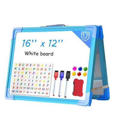 China White Board Reusable Portable Magnetic Double-Layer Mini Desktop Foldable Registration Board For Office Classroom for sale