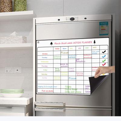 China Refrigerator Weekly Personal Dry Magnetic Weekly Planner Calendar Erase Board Calendar Board Monthly Set for sale