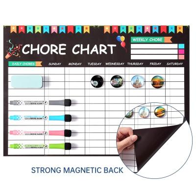 China Daily Chore Dry Chart Shape Erase Magnetic Chore Board To Do List Blank Board For Toddler for sale