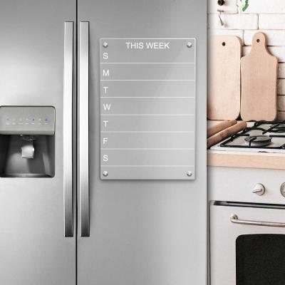 China Self Adhesive Magnetic Message Board Blank Acrylic Dry Erase Writing Board For Fridge for sale