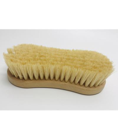 China Sustainable High Quality Natural Wood Oval Floor Sweep Cleaning Scrub Brush For Floor Cleaning for sale