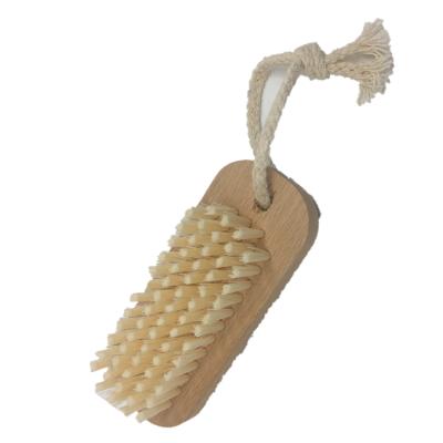 China Cute Small Size Plant Nail Dust Wood Cleaning Scrub Brush for sale