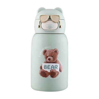 China 500ml Stainless Steel Bear Insulation Cup Child Viable Custom Cute Small Kids In School Vacuum Flask for sale