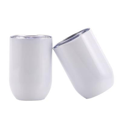 China Viable Custom Portable Water Bottle 12oz Egg Cup Coffee Mugs Stainless Steel Masks Sublimation Vacuum Flask Tumblers for sale