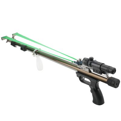 China Hunting New Catapult High Power Folding Long Rod Slingshot Retractable Hunting Slingshot for sale