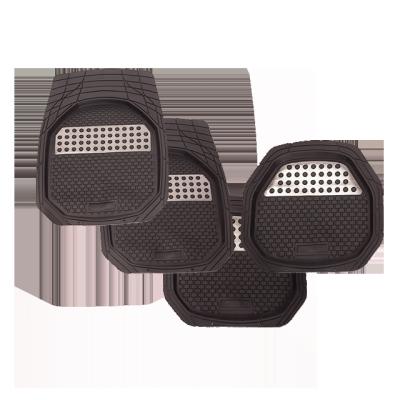 China Sports Wholesale PVC 4 Pieces Black All Season Heavy Duty Car Mats Universal for sale