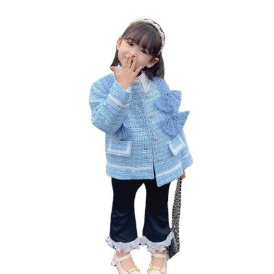 China Breathable Girls Coat Autumn Sweet Clothes Baby Children's Leisure Suit Clothing for sale