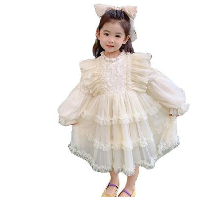 China Anti-wrinkle New Autumn Girl Yarn Dress Mesh Fluffy Girl Layered Soft Party Dress for sale