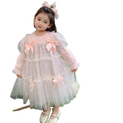 China New Anti-wrinkle Girl Yarn Dress Autumn Mesh Soft Fluffy Girl Layered Party Dress for sale