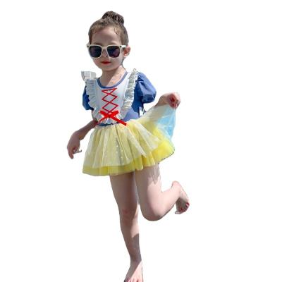 China Wholesale Cute Infant Toddler Princess Summer Girl Swimsuit Breathable One Piece Kids Swimdress for sale