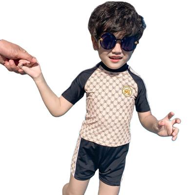 China Boys Swimwear Child One Piece Swimwear Breathable Swimsuits Print Designer Beach Clothes for sale