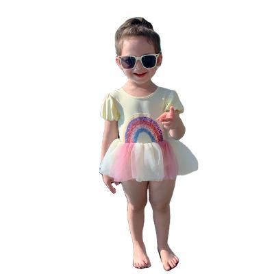 China Breathable Summer Kids Princess Child Swimdress Babies Cute One Piece Swimsuit Girl for sale