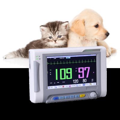 China Portable Veterinary Patient Monitor HSTAR Multiparameter 7 Inch Veterinary Patient Monitor for sale