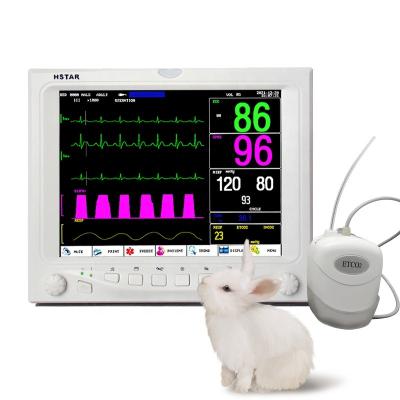 China Portable Multi Parameter Blood Pressure Monitor Vet With ETCO2 Capnograph 12 Inch for sale