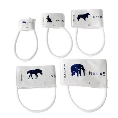 China Veterinary Monitor Stocked Animal BP Cuff with Connector Available in 5 Sizes Animal BP Cuff for sale