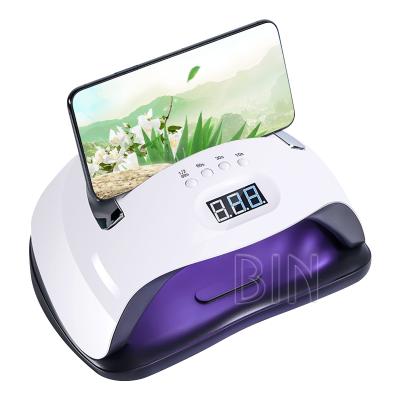 China Wholesale Portable Rechargeable ABS Trash Can Nail Lamp Nail Lamp 192W Custom UV Nail Lamp for sale