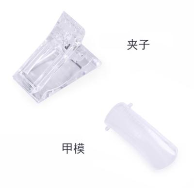 China Nail Art Beauty BIN Hot Sale Nail Mold Fixer Nail Art Tool Clear Acrylic Nail Clip for sale