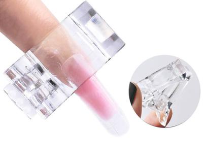 China Finger Nail Beauty BIN Clear Gel Nail Tips Clip Finger Nail Extension LED Quick Building UV Plastic Nail Clip for sale