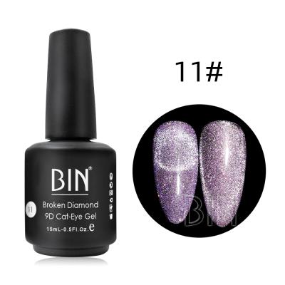 China Custom BIN Gel Nail Polish Colors Soak Off UV Gel Glitter LED Disco Diamond Nail Gel Polish BY-NG-240 for sale