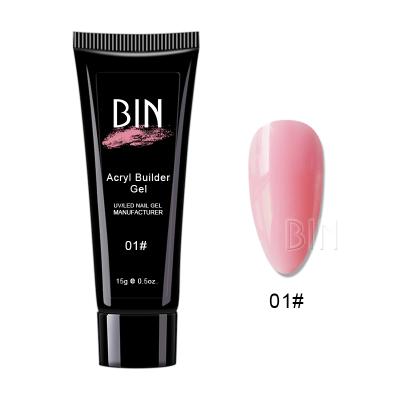 China New Acrylic Nail Extension BIN Nail Gel 15g Color Acrylic Gel For Extension for sale